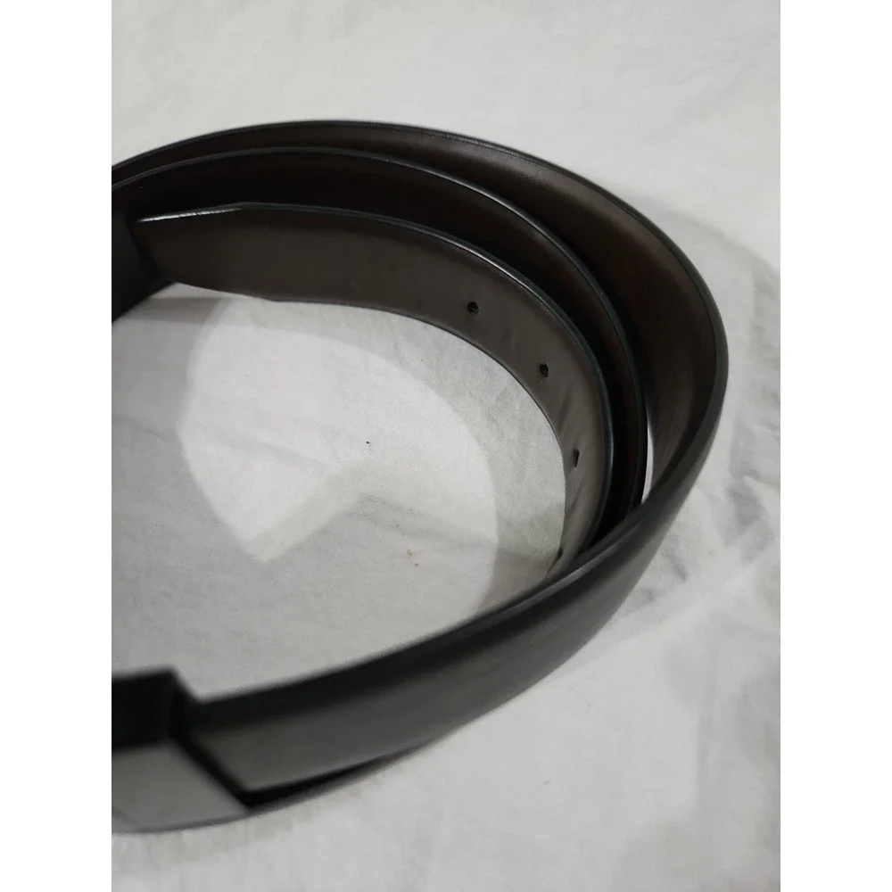 Kenneth Cole Reaction Mens Belt Black Brown Plaque Buckle Size L 38-40